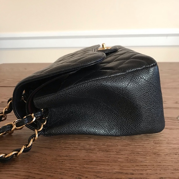 SOLD Chanel classic double flap jumbo CF caviar - Picture 3 of 8